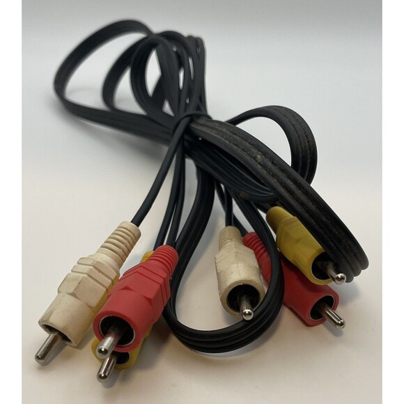 Lot Of Male Cables  6’ Red Yellow White Heavy, Light 5’ RYW & Single Orange - Picture 3 of 5